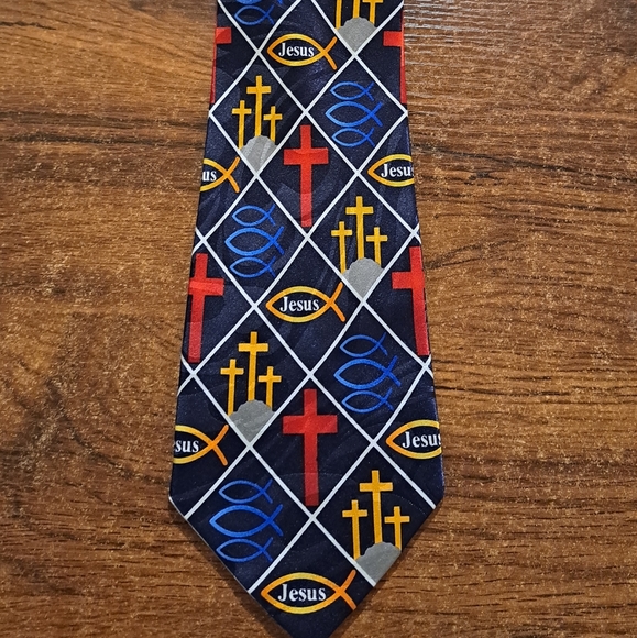 Steven Harris hand made Jesus tie - Picture 1 of 5